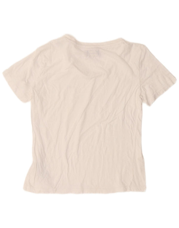 GAS Camiseta Mujer Top UK 12 Medium Blanco Algodón