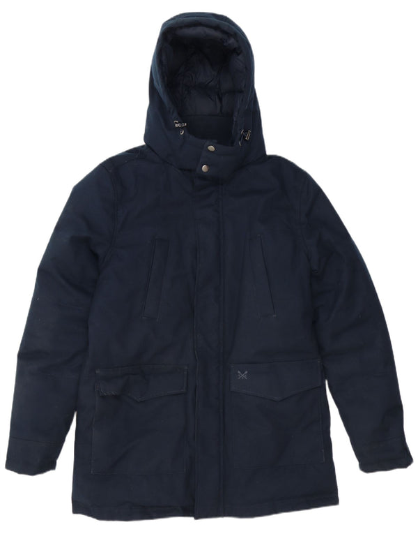 Crew Clothing Chaqueta acolchada con capucha para hombre UK 36 Small Azul marino Poliéster