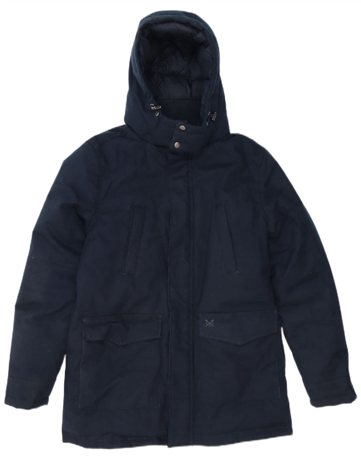 Crew Clothing Chaqueta acolchada con capucha para hombre UK 36 Small Azul marino Poliéster