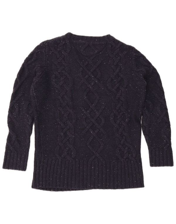 Superdry Suéter tipo jersey con cuello barco para mujer Reino Unido 46 Grande Azul marino moteado