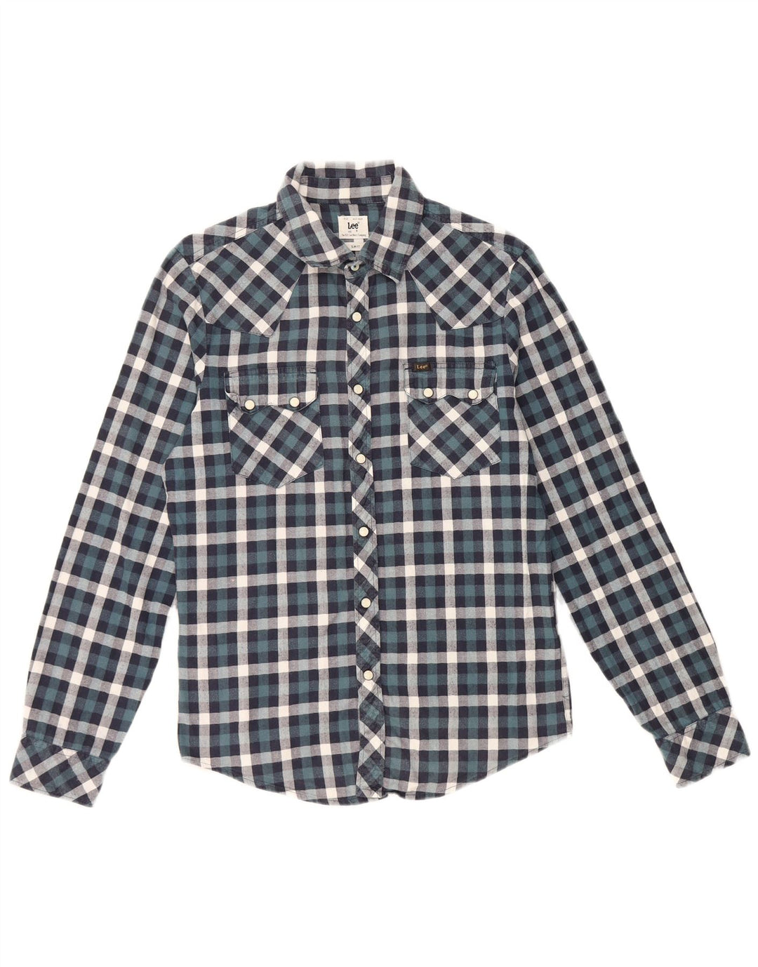Camisa Lee Slim Fit De Algodón A Cuadros Azul Pequeño |