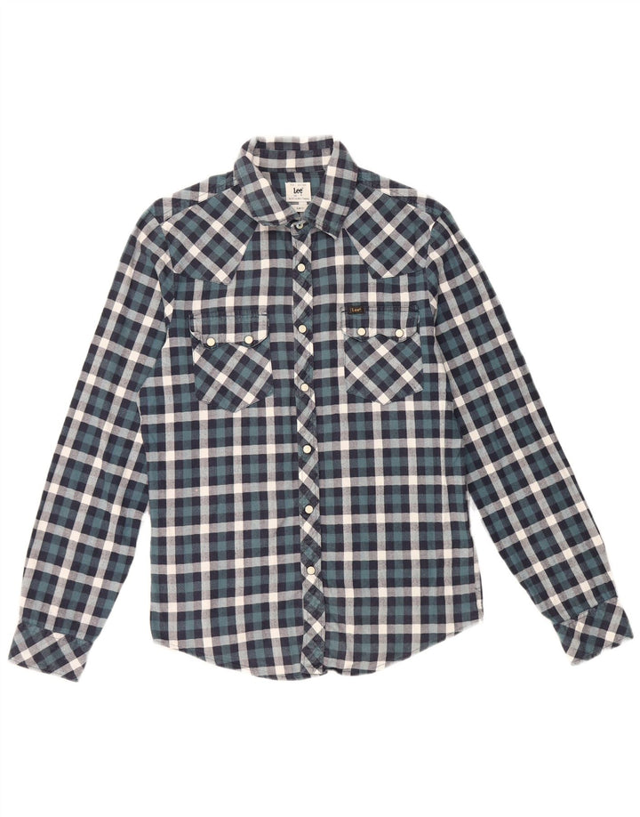 Camisa Lee Slim Fit De Algodón A Cuadros Azul Pequeño |