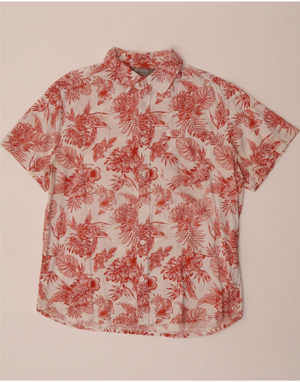 Camisa de manga corta para hombre de Mountain Warehouse Algodón floral rojo grande