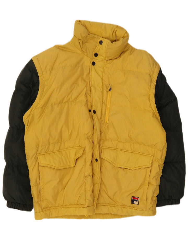 Fila Chaqueta acolchada para hombre UK 38 Medium Yellow Colourblock
