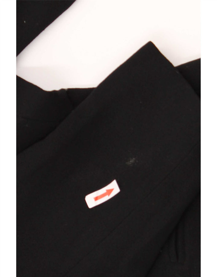 Max Mara Chaqueta Blazer de 1 Botón para Mujer UK 46 Grande Lana Virgen Negra