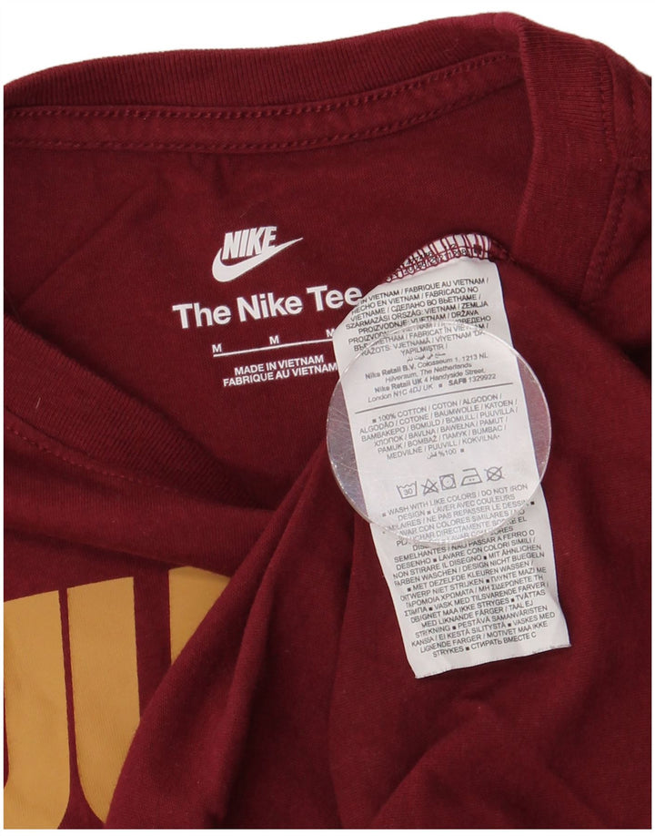 NIKE Camiseta gráfica para hombre Top Medium Borgoña Algodón
