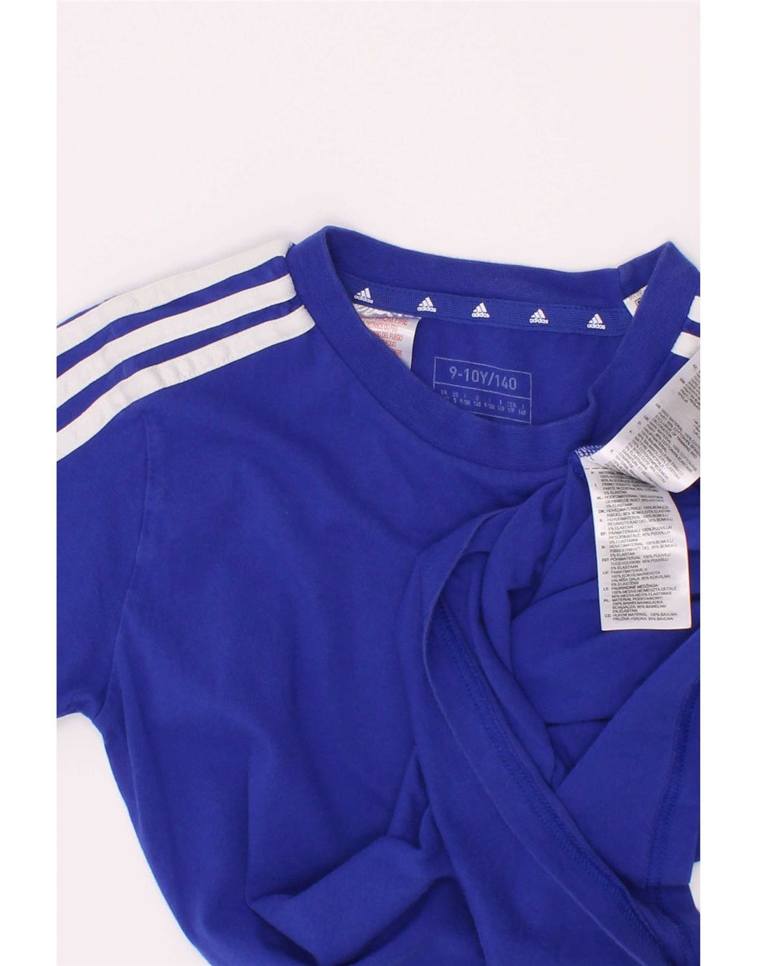 Adidas Camiseta Niño Top 9-10 Años Azul Algodón