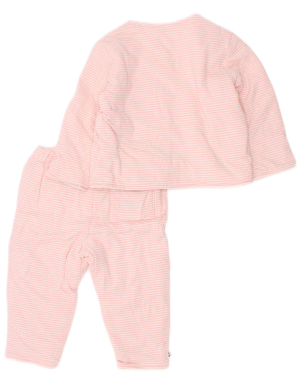 Tommy Hilfiger Chándal completo gráfico para bebés de 3 a 6 meses, color rosa a rayas