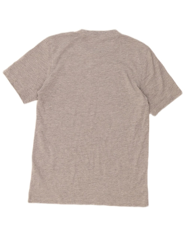 Adidas - Camiseta gráfica para hombre, talla pequeña, algodón gris