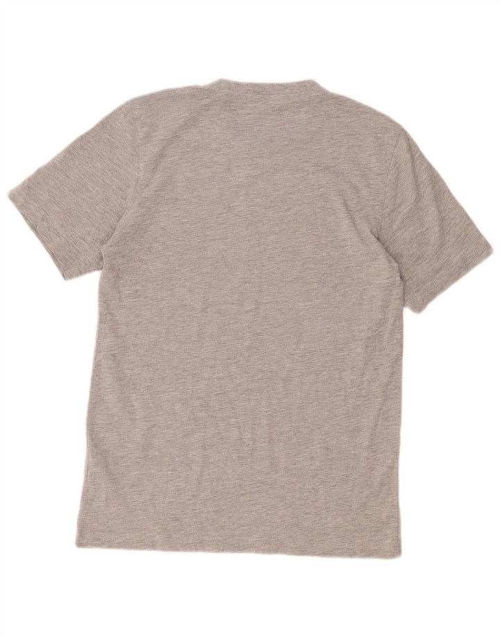 Adidas - Camiseta gráfica para hombre, talla pequeña, algodón gris