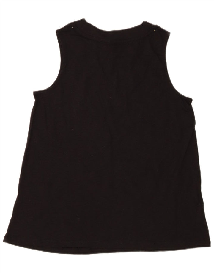 JOULES Womens Vest Top UK 8 Small Black Cotton