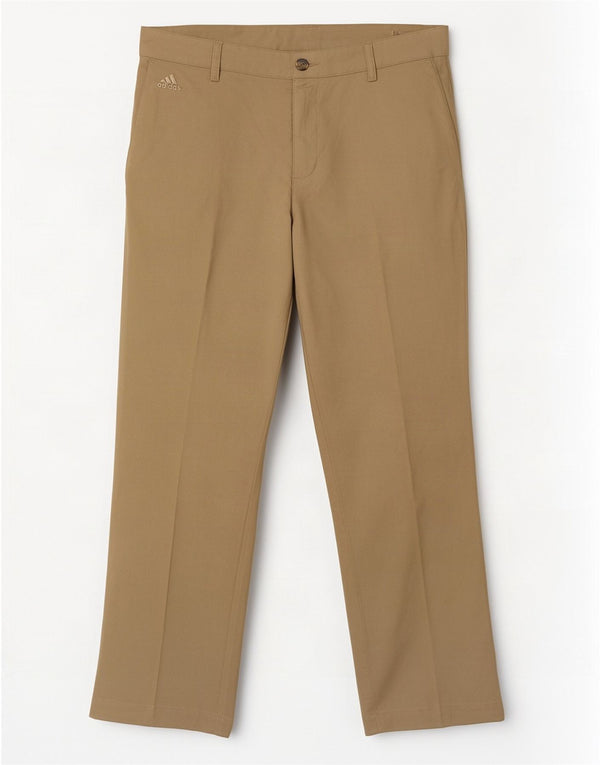 Adidas Pantalón chino recto Climalite para hombre W34 L30 Poliéster beige