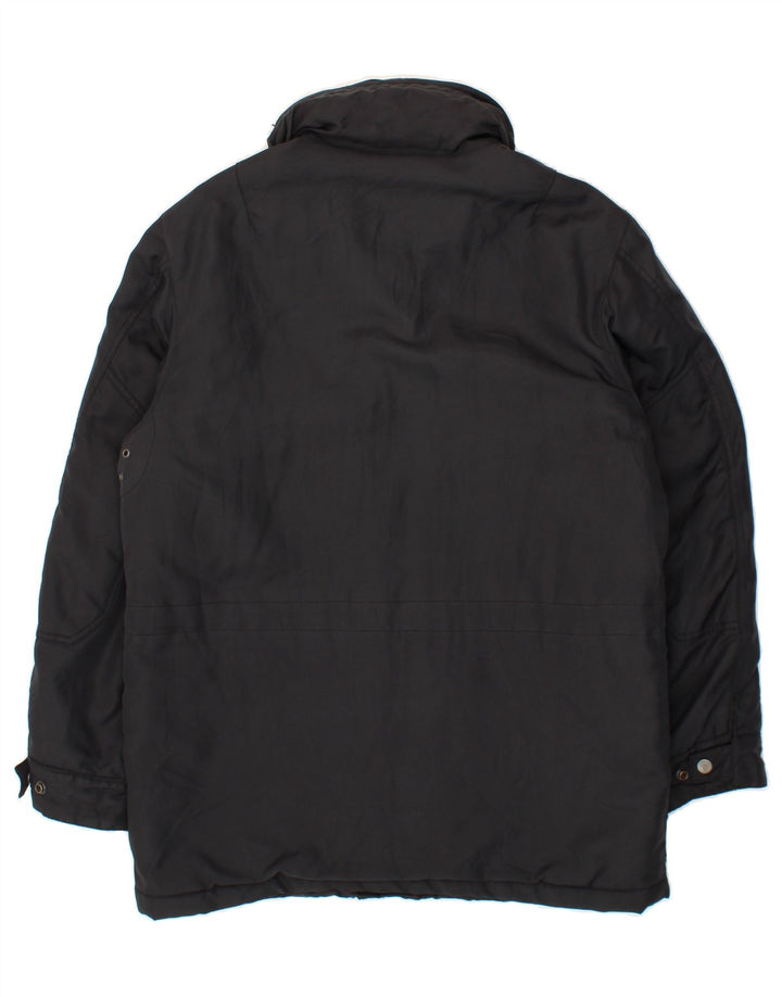 TRUSSARDI Mens Windbreaker Coat IT 48 Medium Black Polyamide Vintage Trussardi and Second-Hand Trussardi from Messina Hembry 