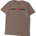 Jack & Jones - Camiseta gráfica para hombre, talla grande, algodón gris
