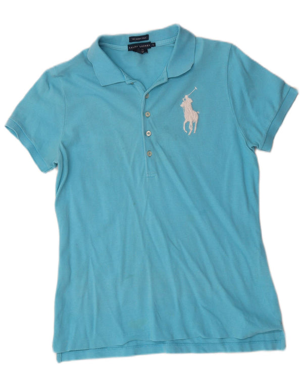 Ralph Lauren Polo ajustado para mujer Reino Unido 14 Algodón azul grande