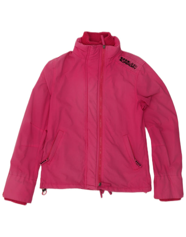 Superdry Chaqueta impermeable gráfica para mujer UK 44 Large Nylon rosa