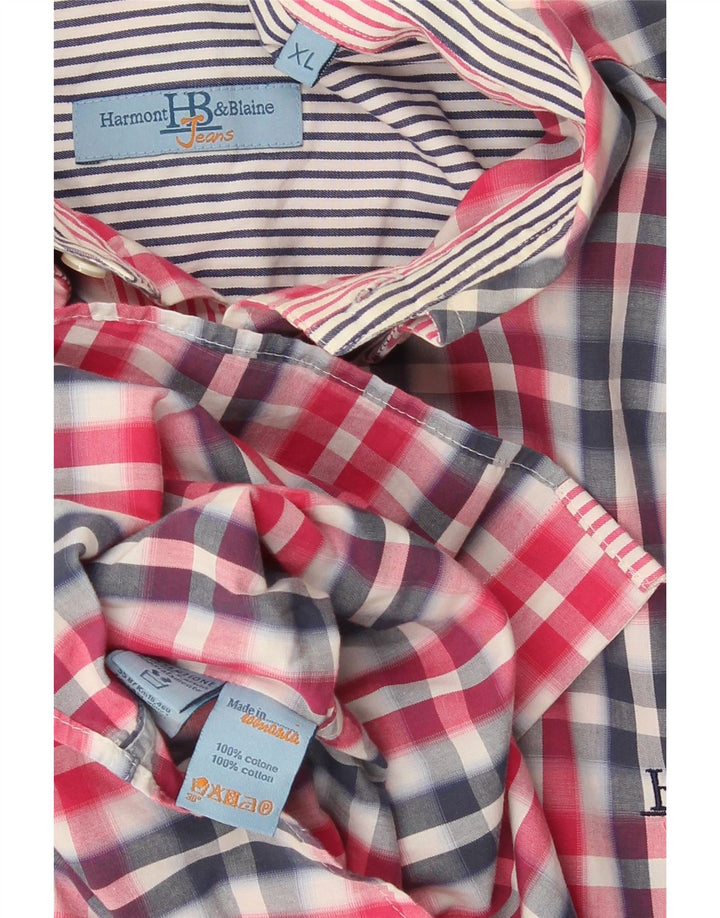Camisa Harmont & Blaine Hombre XL Algodón Cuadros Rosa