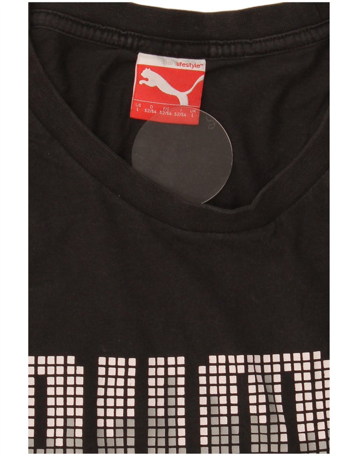PUMA - Camiseta gráfica para hombre, talla grande, color negro