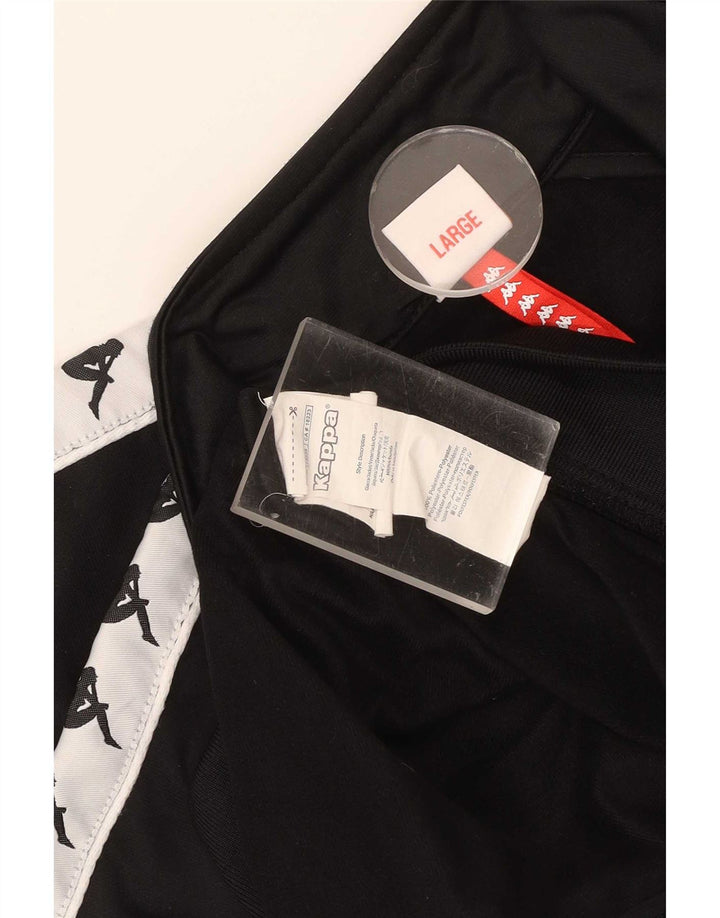 Kappa Chaqueta superior de chándal con gráfico para mujer UK 46 Large Black Colourblock