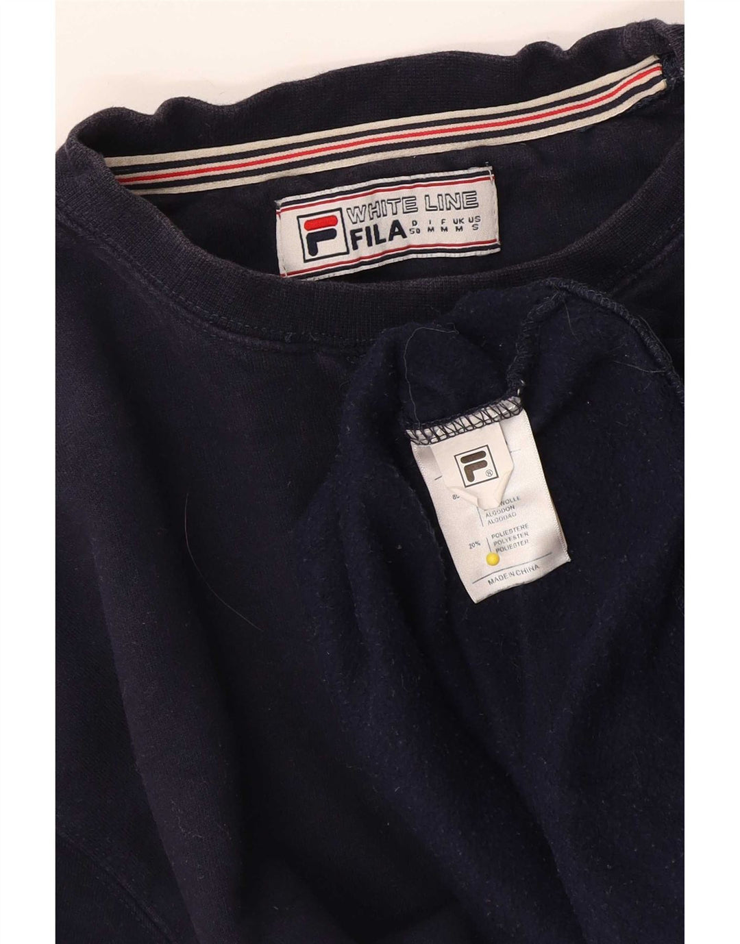 Fila Hombre Sudadera Jumper Medium Azul Marino Algodón