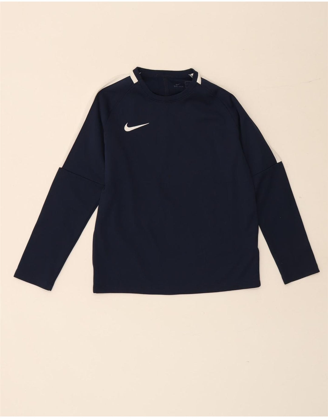 Nike Boys Dri Fit Top manga larga 10-11 años Medio azul marino Poliéster