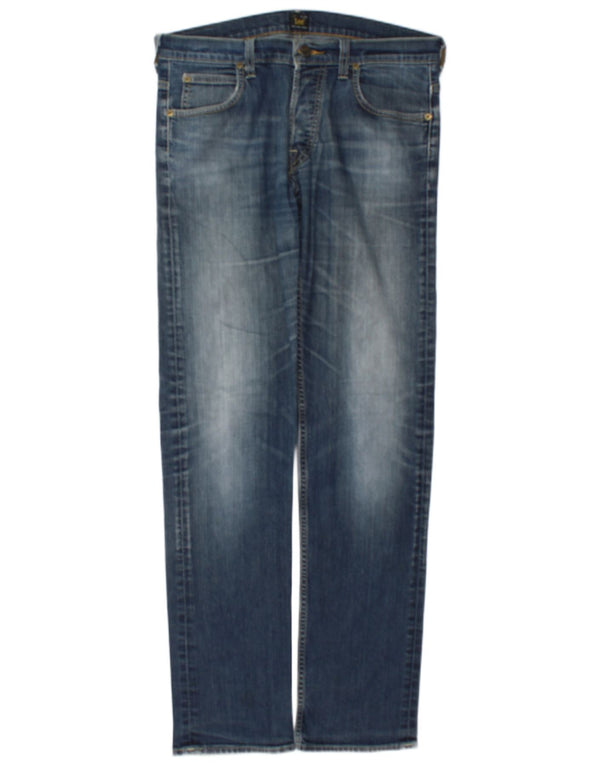 Lee Mens Powell Slim Jeans W33 L34 Blue Cotton