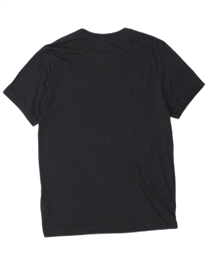 Nike Dri Fit Graphic Camiseta para hombre, talla pequeña, poliéster negro