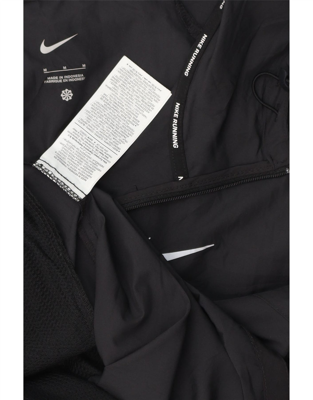 NIKE Chaqueta impermeable extragrande con capucha para mujer UK 40 Mediano Negro Poliéster