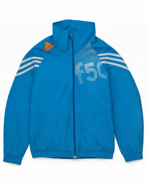 Adidas Boys F50 Graphic Chándal Top Chaqueta 11-12 años Azul Poliéster