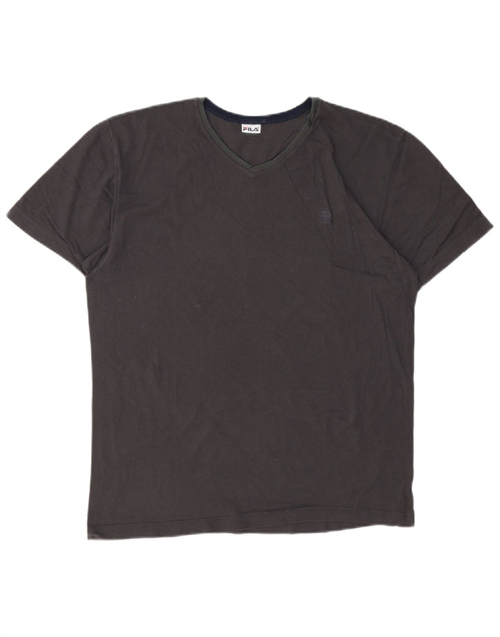 Camiseta Fila Hombre Top Algodón Gris Medio