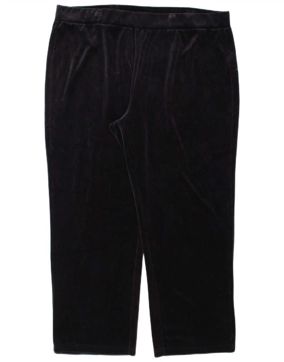 RALPH LAUREN Pantalones de chándal de terciopelo para mujer UK 22 3XL Algodón negro