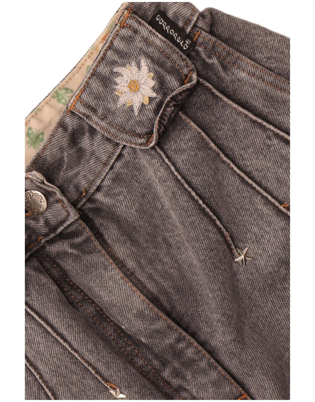 Vaqueros Cappopera Mujer Tapered W24 L27 Algodón Gris