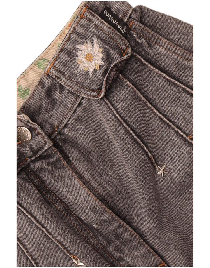 Vaqueros Cappopera Mujer Tapered W24 L27 Algodón Gris