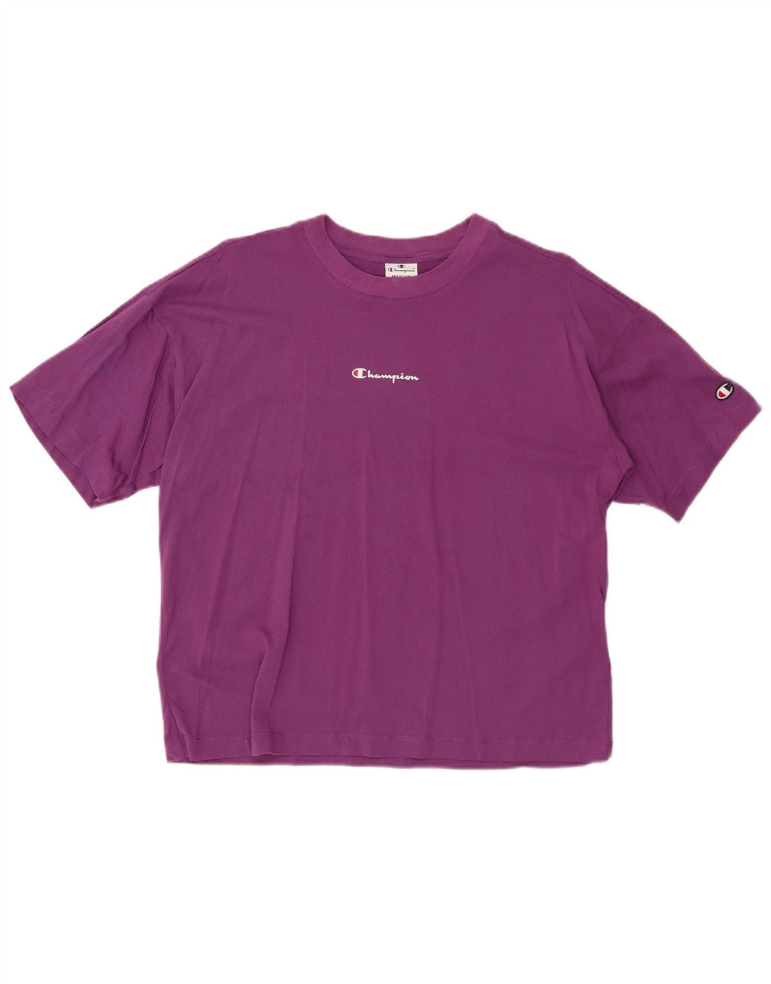 CHAMPION Camiseta gráfica para mujer Top UK 44 Algodón morado mediano