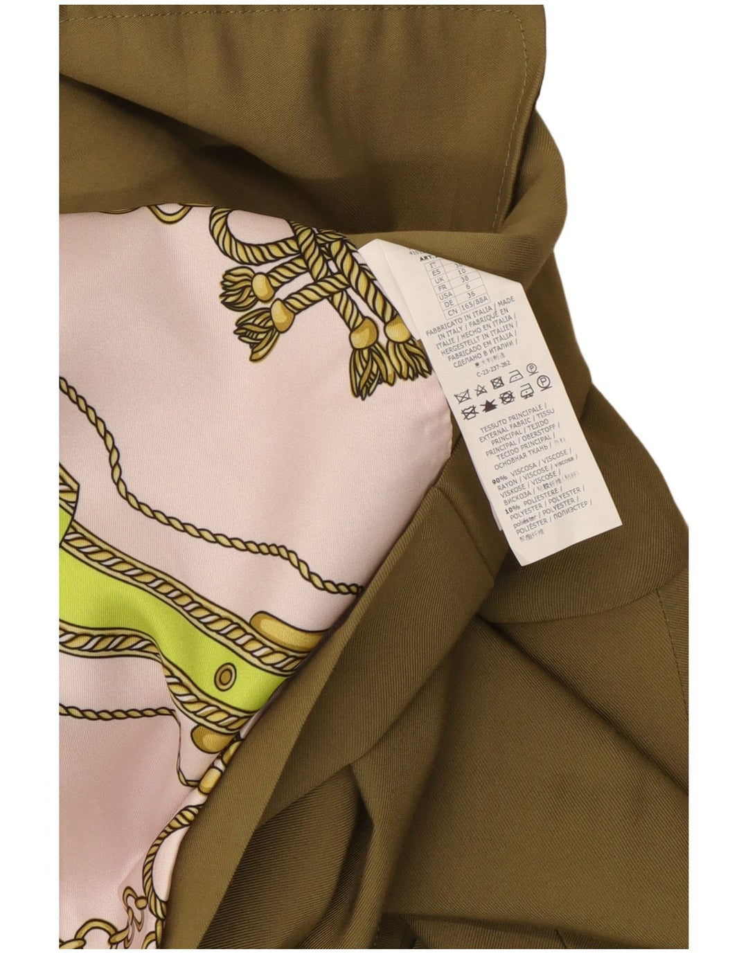 Anna Molinari Chaqueta tipo blazer con doble botonadura para mujer UK 10 Small Khaki