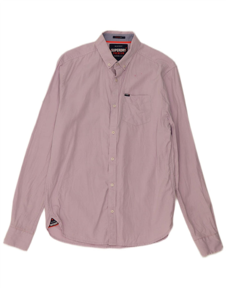 Camisa Superdry Regular Fit Para Hombre Rosa Pequeña