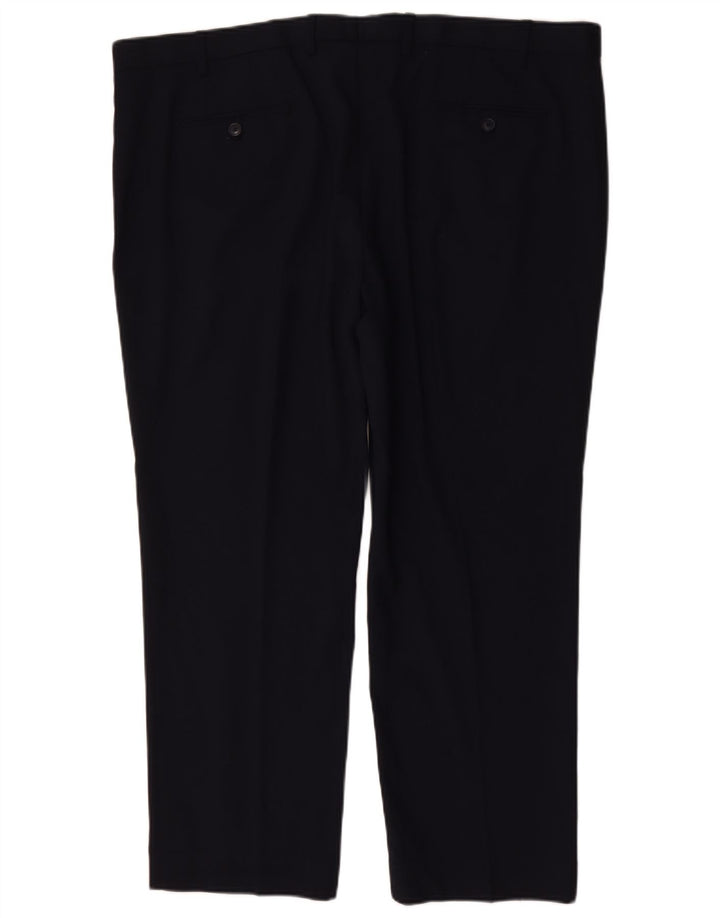 Marks & Spencer Pantalones de traje cortos de corte regular para hombre W46 L29 Azul marino