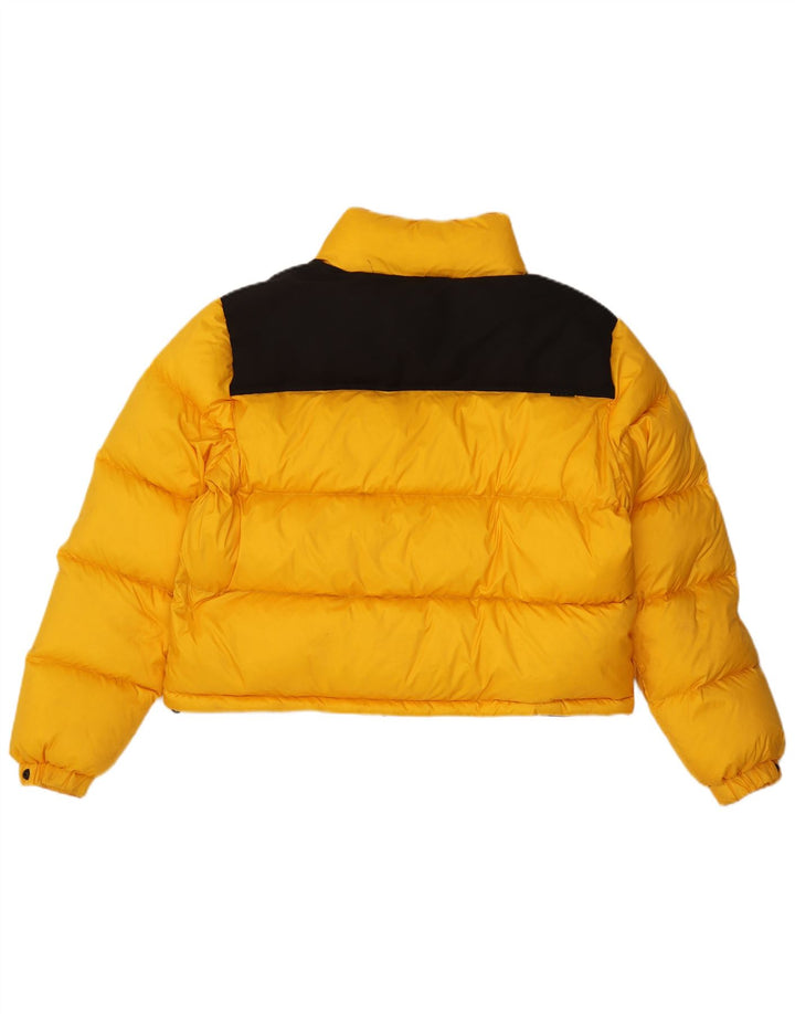 Superdry Chaqueta Acolchada Corta Para Mujer UK 46 Large Nylon Color Block Amarillo