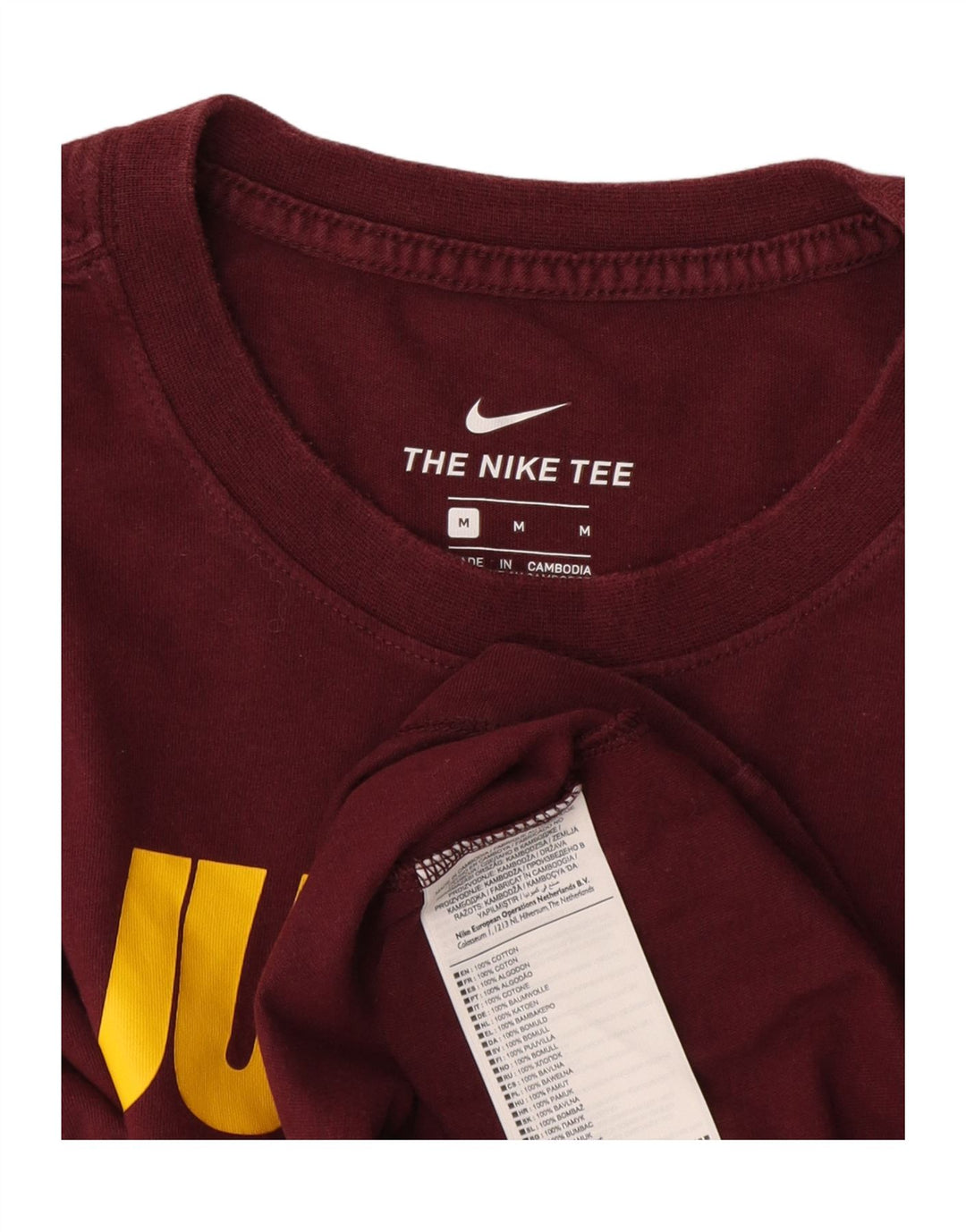 Nike - Camiseta gráfica para hombre, parte superior de algodón burdeos medio