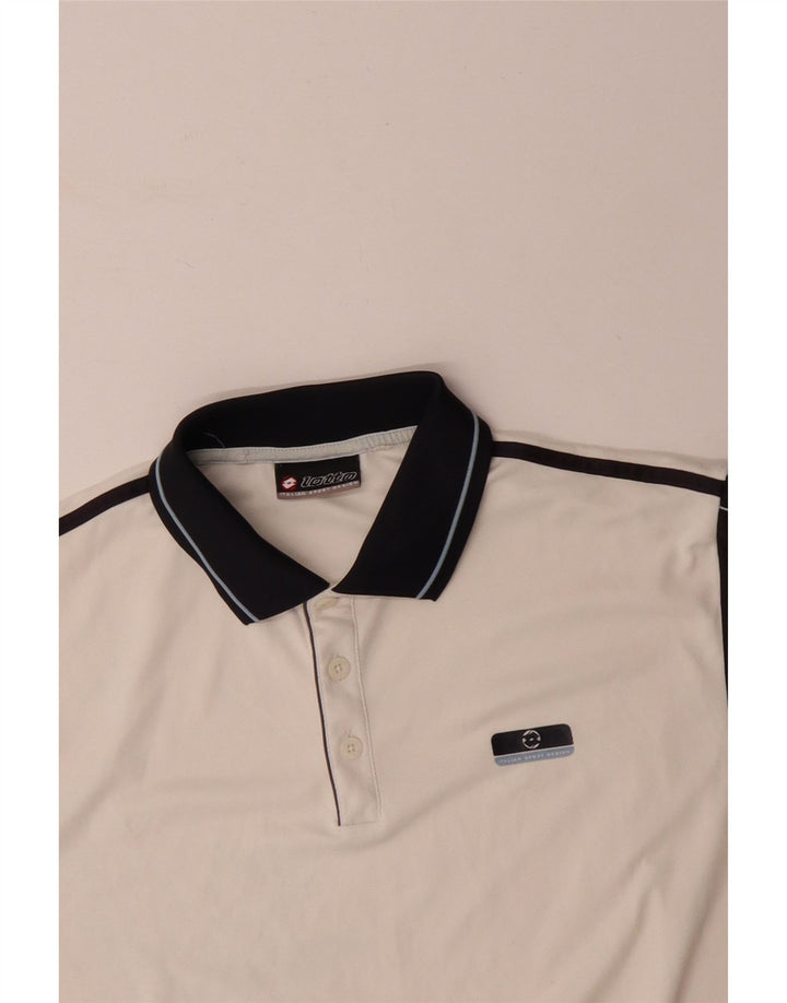 Lotto Polo para hombre en color blanco roto grande