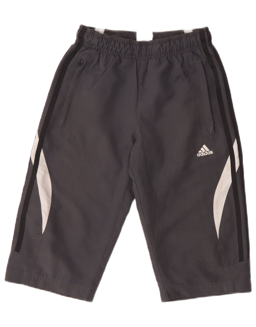 Adidas Bermudas deportivas para niños 9-10 años Gris Colorblock Poliéster