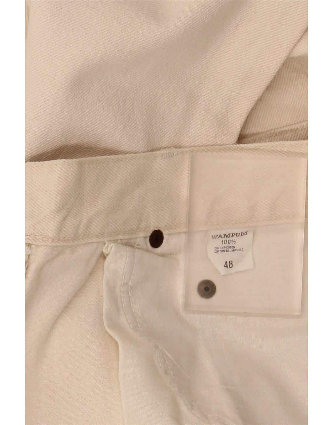 Wampum Vaqueros rectos para hombre IT 48 Medium W30 L32 Algodón blanco roto
