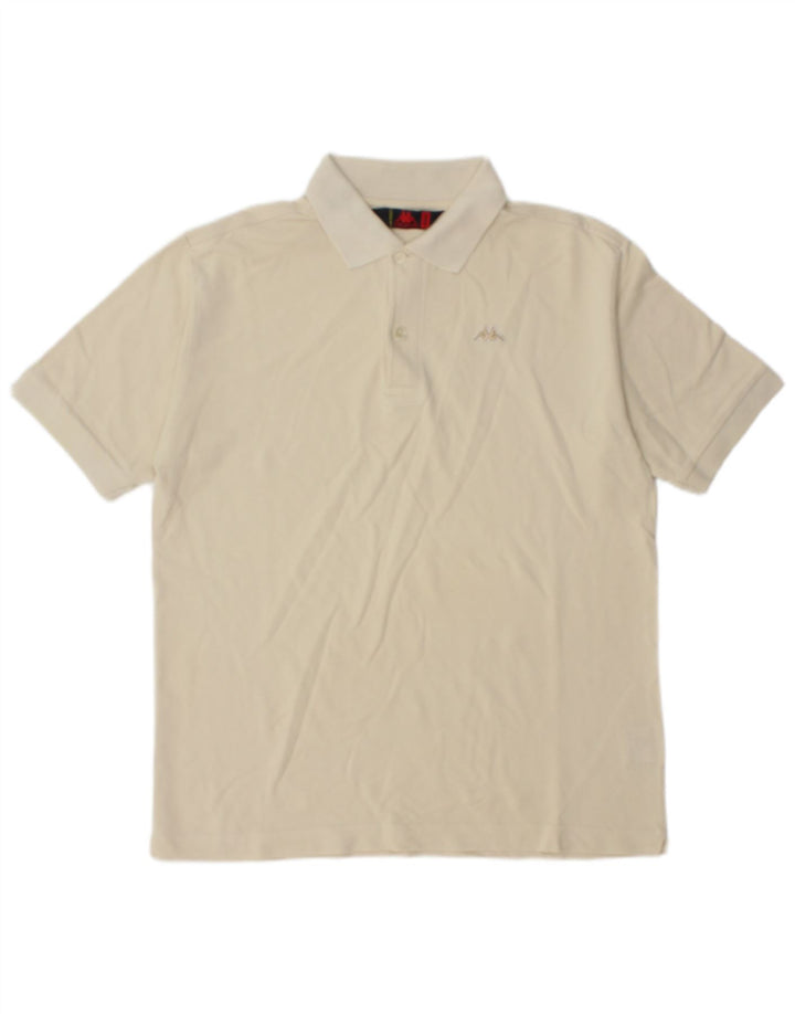 Kappa Polo Hombre Medium Off White Algodón