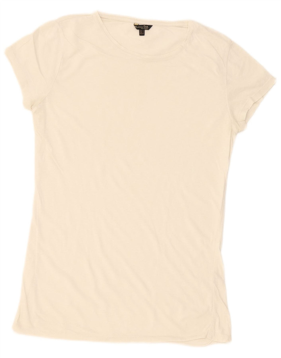 Massimo Dutti Camiseta Mujer Top UK 10 Small Off White