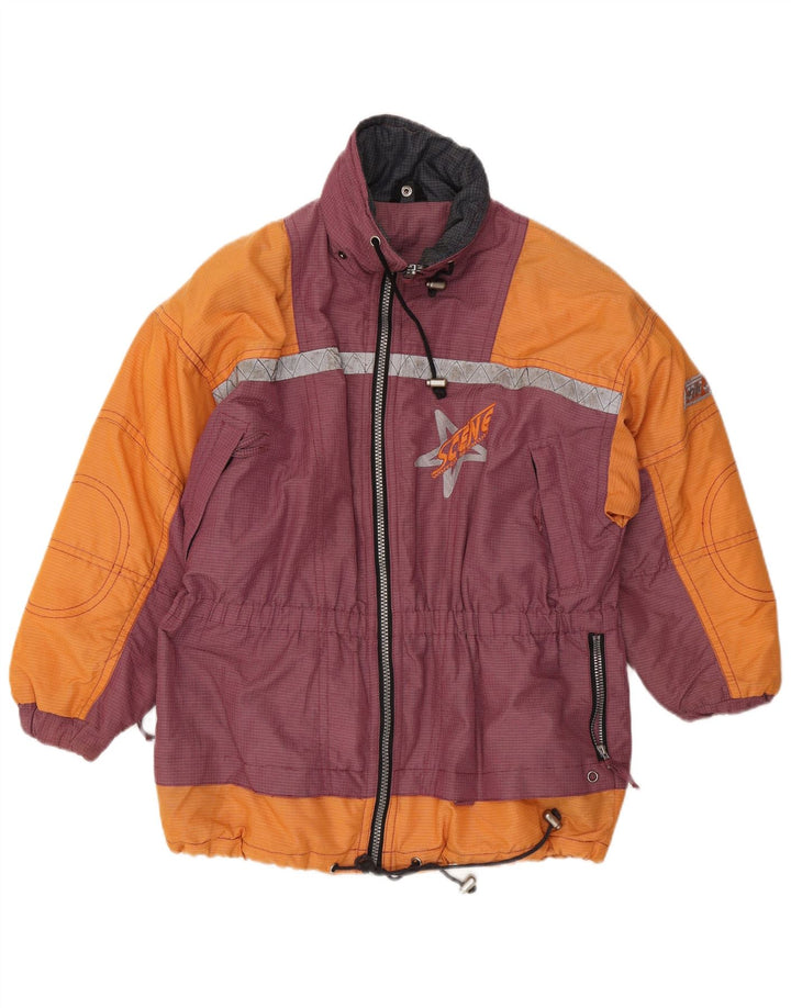 C&A Chaqueta de esquí para hombre UK 36 Small Naranja Colorblock Nylon