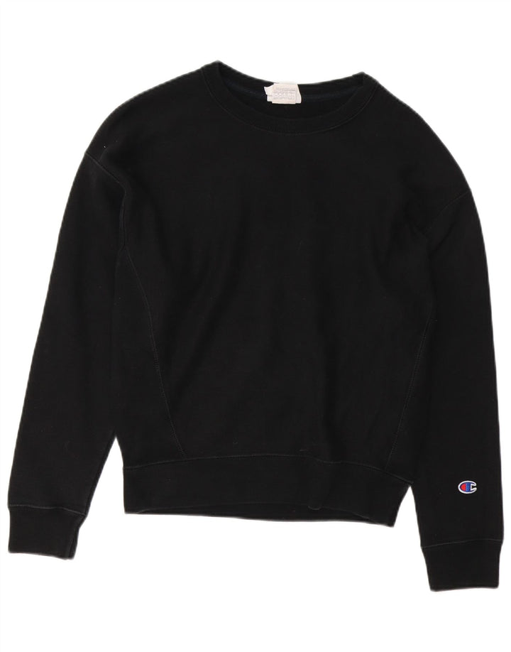 CHAMPION Sudadera para mujer Jumper UK 14 Medium Black Cotton