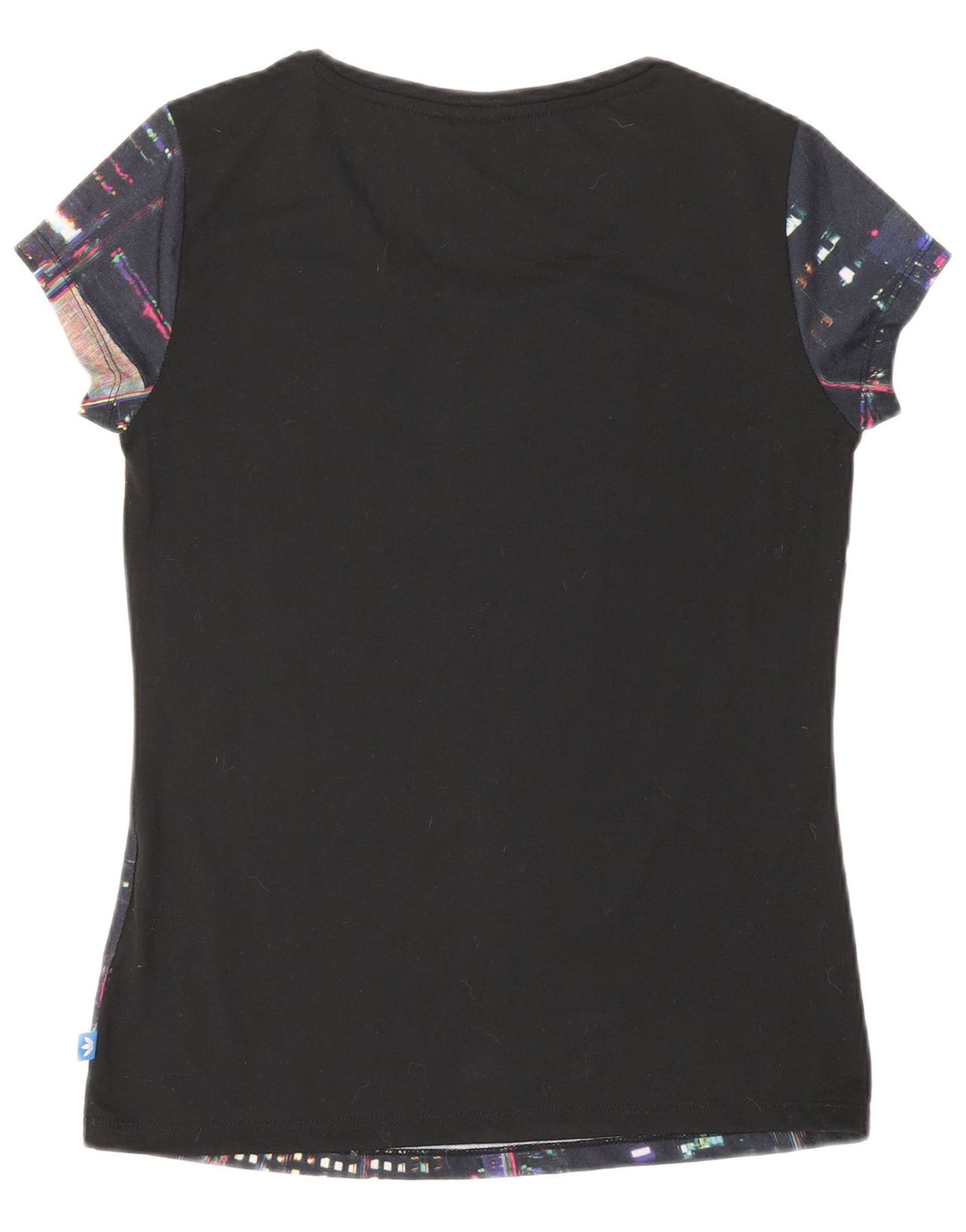 ADIDAS Camiseta gráfica para mujer Top UK 10 Small Blue Geométrico