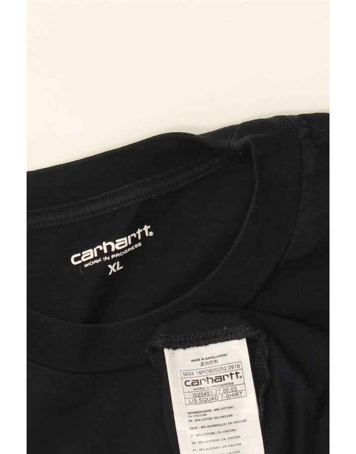 Carhartt Hombre Top Manga Larga XL Algodón Azul Marino