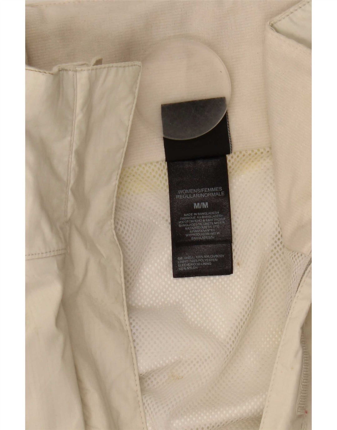 The North Face Chaqueta impermeable con capucha para mujer UK 40 Medium White Nylon