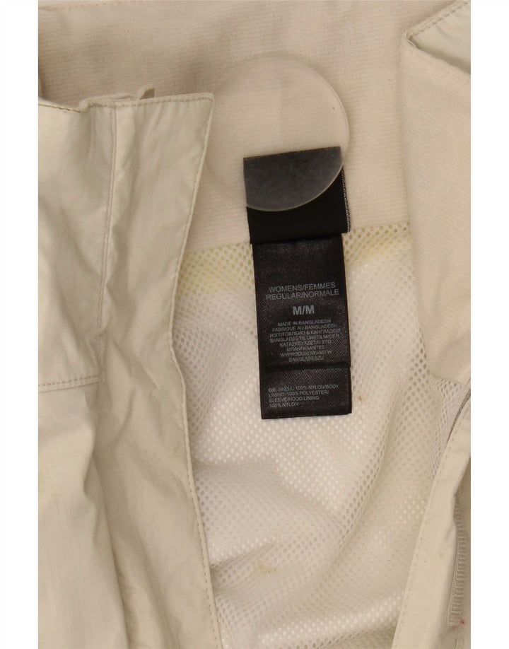 The North Face Chaqueta impermeable con capucha para mujer UK 40 Medium White Nylon
